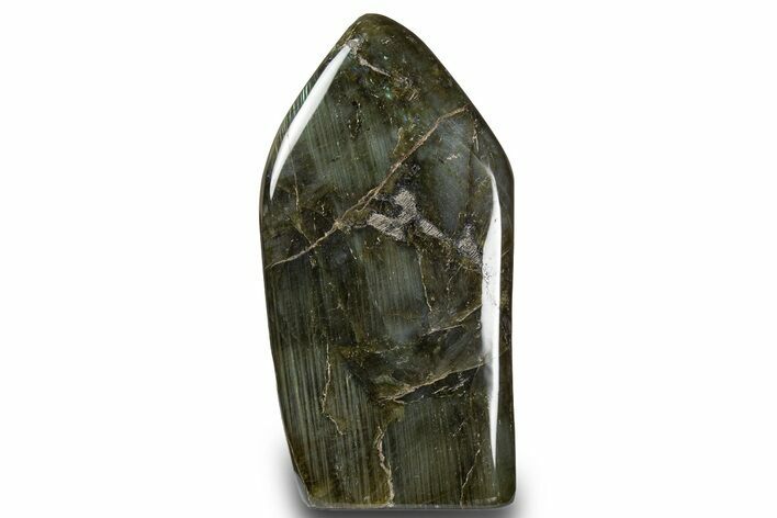 Flashy, Free-Standing Polished Labradorite - Madagascar #325208